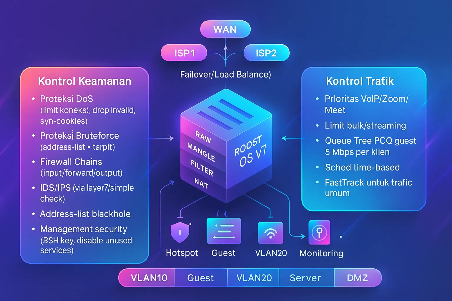 Deploy MikroTik (Traffic & Security)